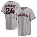 Trusc C.Guardians #24 Triston McKenzie Player Gray Game Home Stitched Jerseys