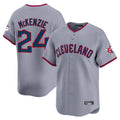Trusc C.Guardians #24 Triston McKenzie Player Gray Road Limited Home Game Stitched Jerseys