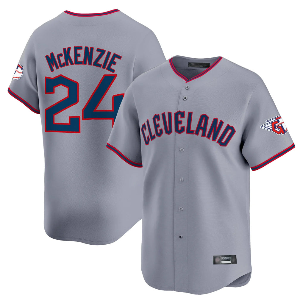 Trusc C.Guardians #24 Triston McKenzie Player Gray Road Limited Home Game Stitched Jerseys