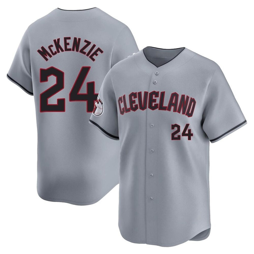 Trusc C.Guardians #24 Triston McKenzie Player Gray Road Limited Home Stitched Jerseys