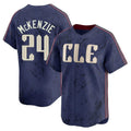 Trusc C.Guardians #24 Triston McKenzie Player Navy City Connect Limited Home Stitched Jerseys