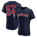 Trusc C.Guardians #24 Triston McKenzie Player Navy Limited Elite Home Stitched Jerseys