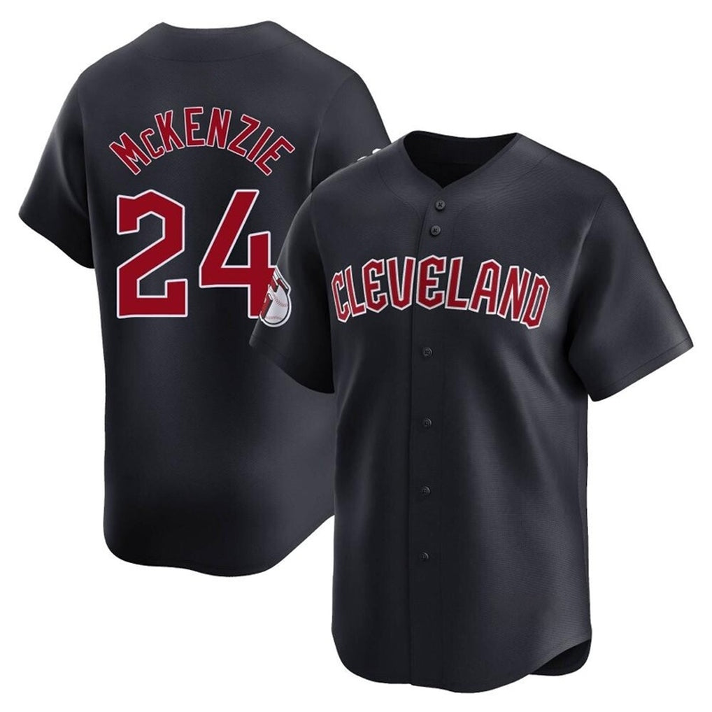 Trusc C.Guardians #24 Triston McKenzie Player Navy Limited Home Game Stitched Jerseys
