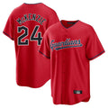 Trusc C.Guardians #24 Triston McKenzie Player Red Home Game Stitched Jerseys