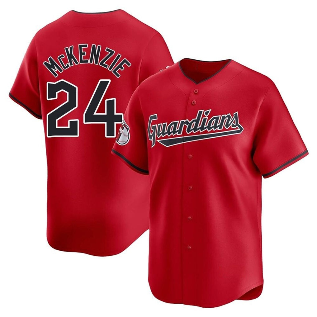 Trusc C.Guardians #24 Triston McKenzie Player Red Limited Home Stitched Jerseys