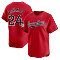 Trusc C.Guardians #24 Triston McKenzie Player Red Limited Home Stitched Jerseys