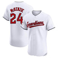 Trusc C.Guardians #24 Triston McKenzie Player White Limited Elite Home Stitched Jerseys