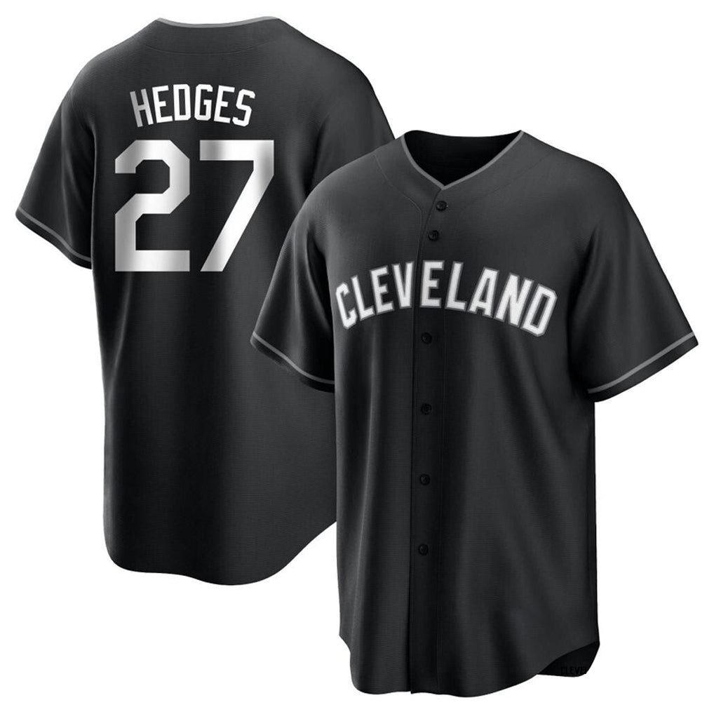 Trusc C.Guardians #27 Austin Hedges Player Black Home Game Stitched Jerseys