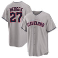 Trusc C.Guardians #27 Austin Hedges Player Gray Game Home Stitched Jerseys