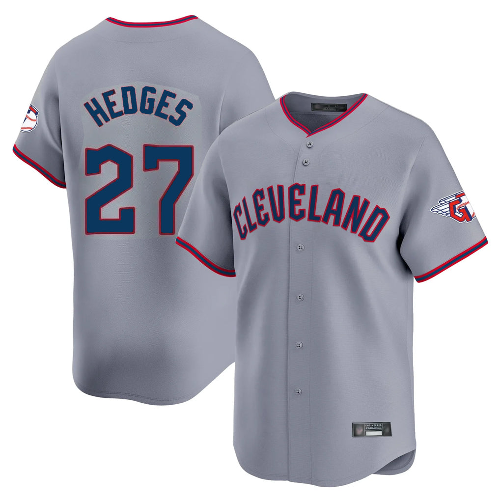 Trusc C.Guardians #27 Austin Hedges Player Gray Road Limited Home Game Stitched Jerseys