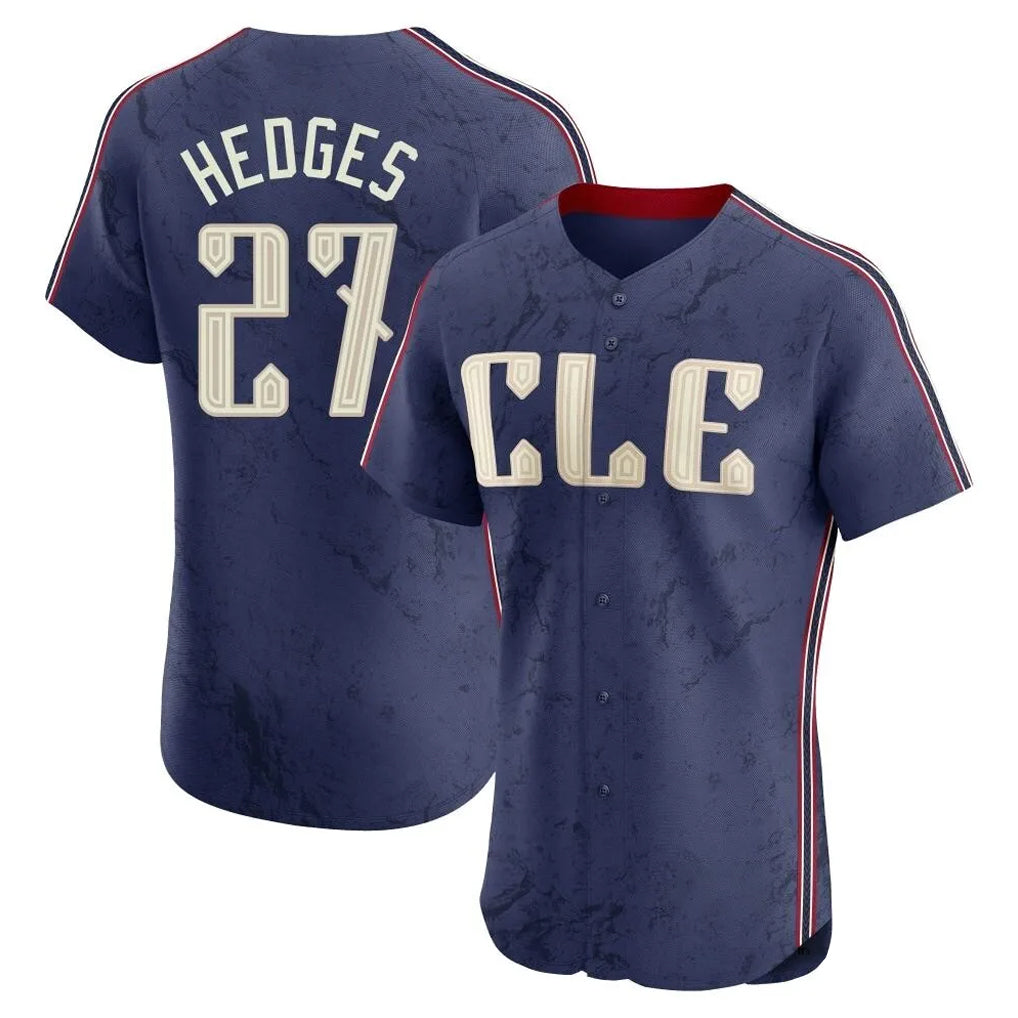 Trusc C.Guardians #27 Austin Hedges Player Navy City Connect Limited Elite Home Stitched Jerseys
