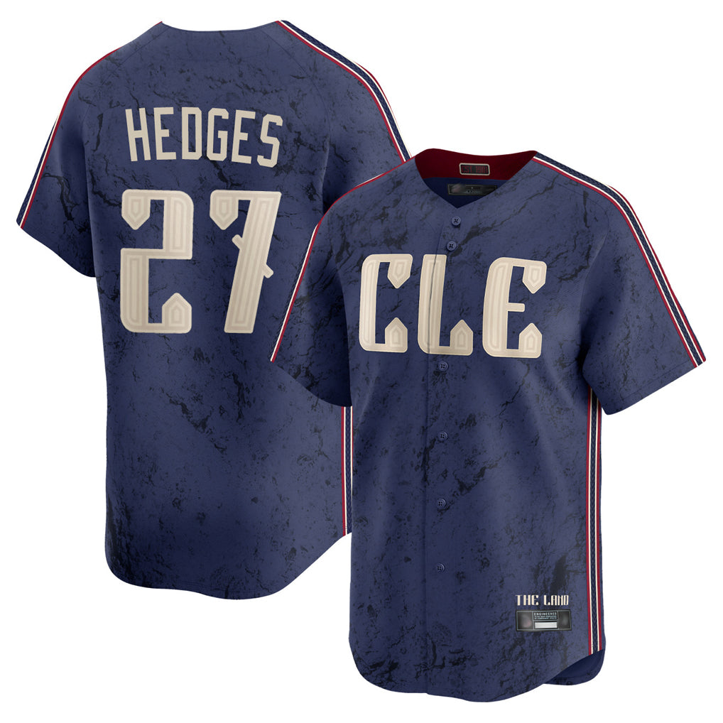 Trusc C.Guardians #27 Austin Hedges Player Navy City Connect Limited Home Stitched Jerseys
