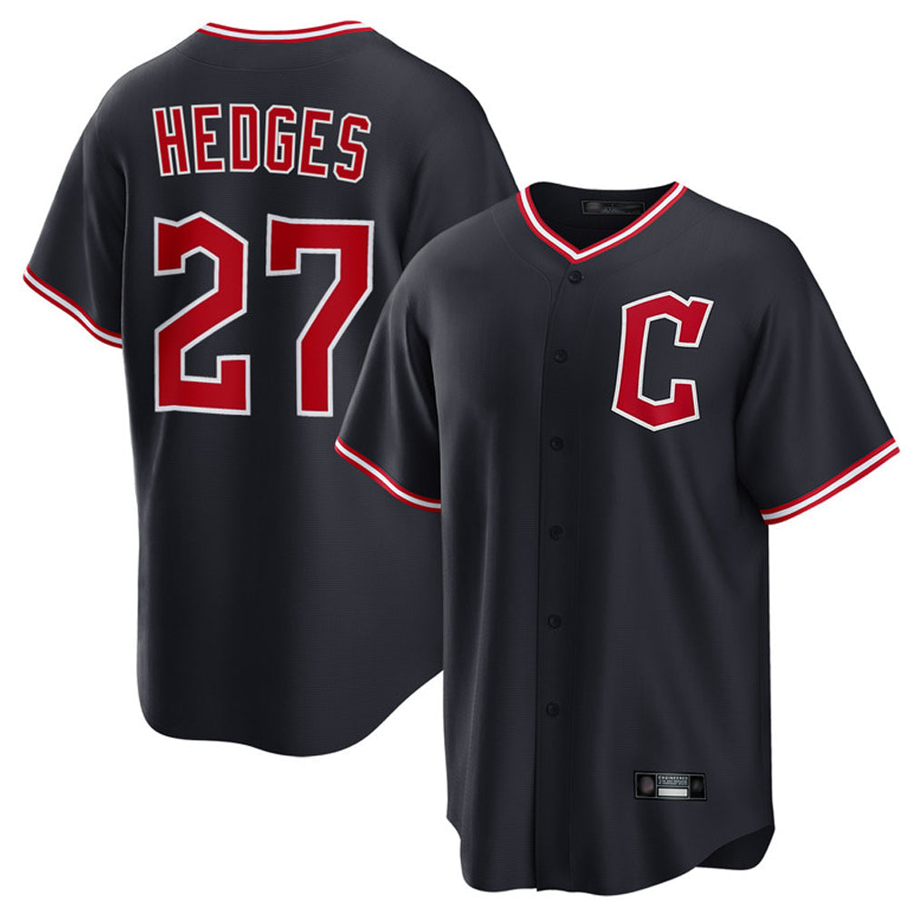 Trusc C.Guardians #27 Austin Hedges Player Navy Game Home Stitched Jerseys
