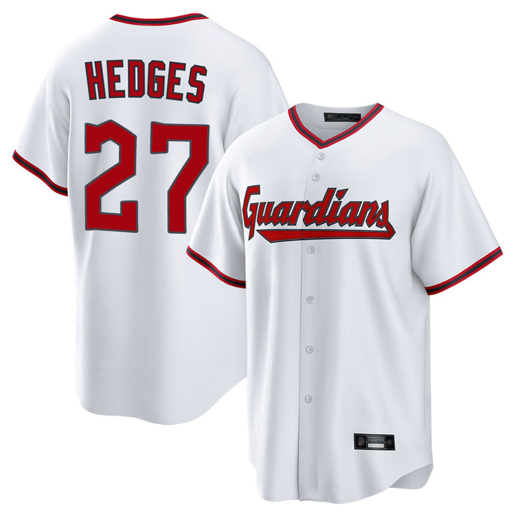 Trusc C.Guardians #27 Austin Hedges Player White Game Home Stitched Jerseys