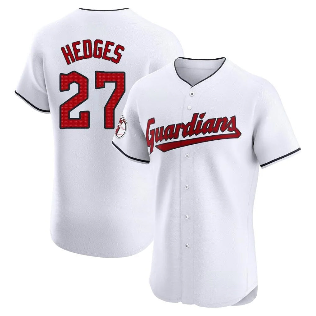 Trusc C.Guardians #27 Austin Hedges Player White Limited Elite Home Stitched Jerseys
