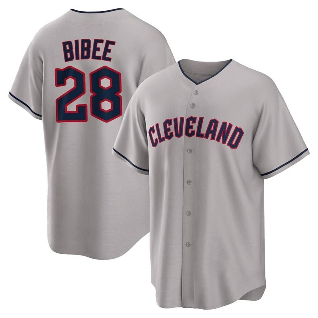 Trusc C.Guardians #28 Tanner Bibee Player Gray Game Home Stitched Jerseys