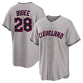 Trusc C.Guardians #28 Tanner Bibee Player Gray Game Home Stitched Jerseys