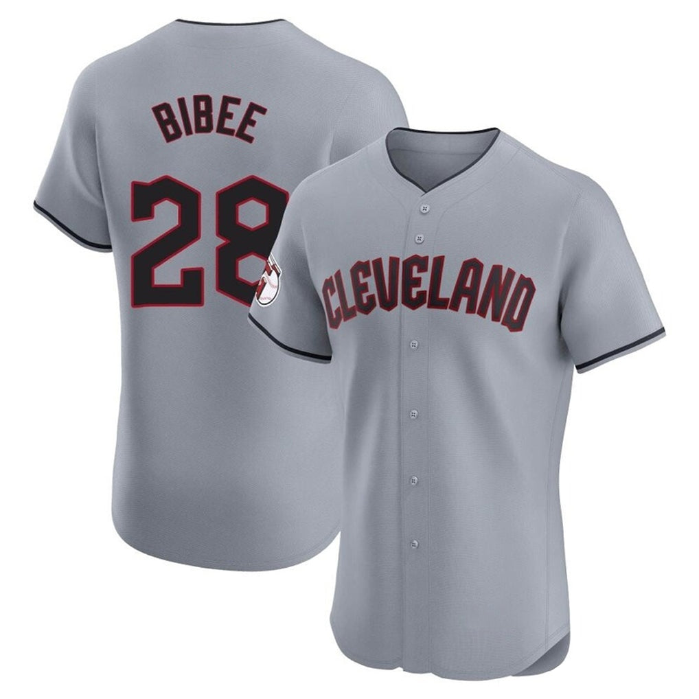 Trusc C.Guardians #28 Tanner Bibee Player Gray Road Limited Elite Home Stitched Jerseys