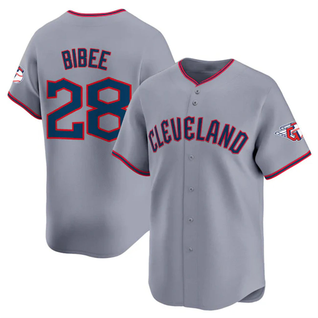 Trusc C.Guardians #28 Tanner Bibee Player Gray Road Limited Home Game Stitched Jerseys