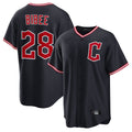 Trusc C.Guardians #28 Tanner Bibee Player Navy Home Game Stitched Jerseys