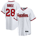 Trusc C.Guardians #28 Tanner Bibee Player White Game Home Stitched Jerseys