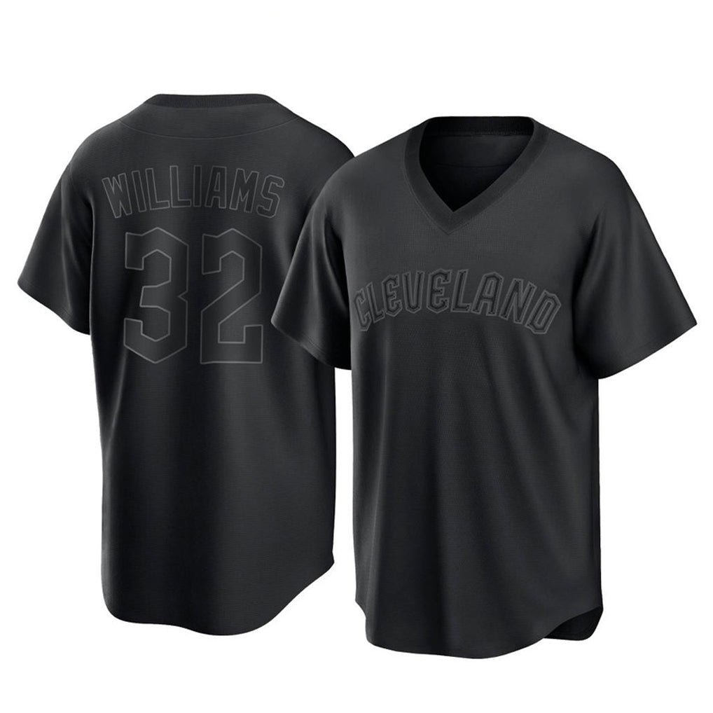 Trusc C.Guardians #32 Gavin Williams Player Black T-shirt Home Game Stitched Jerseys