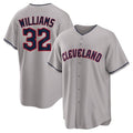 Trusc C.Guardians #32 Gavin Williams Player Gray Game Home Stitched Jerseys