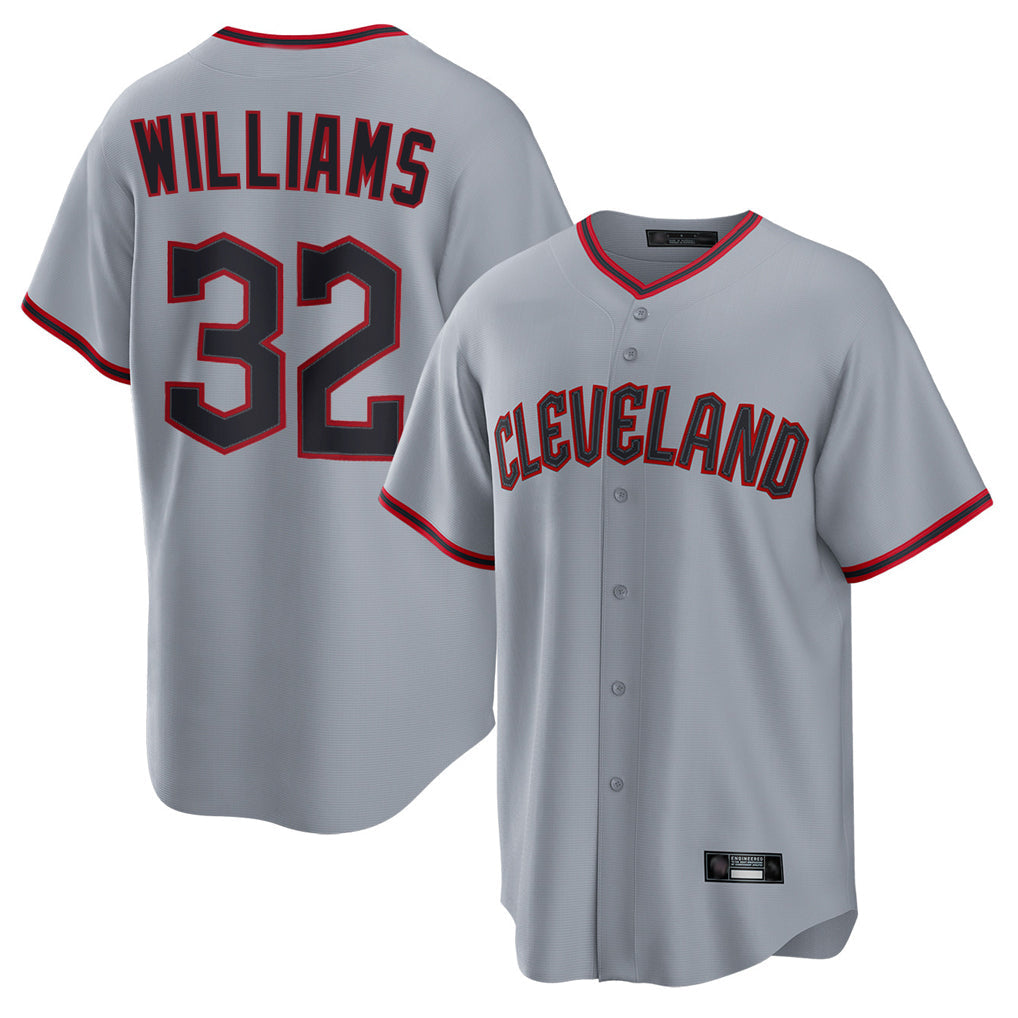 Trusc C.Guardians #32 Gavin Williams Player Gray Home Game Stitched Jerseys