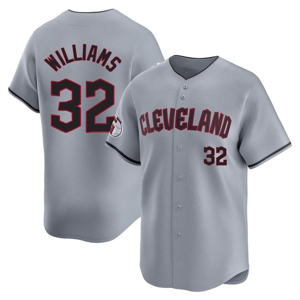 Trusc C.Guardians #32 Gavin Williams Player Gray Road Limited Home Game Stitched Jerseys