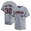 Trusc C.Guardians #32 Gavin Williams Player Gray Road Limited Home Game Stitched Jerseys