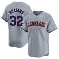 Trusc C.Guardians #32 Gavin Williams Player Gray Road Limited Home Stitched Jerseys