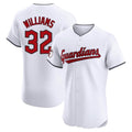 Trusc C.Guardians #32 Gavin Williams Player White Limited Elite Home Stitched Jerseys