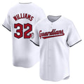 Trusc C.Guardians #32 Gavin Williams Player White Limited Home Stitched Jerseys