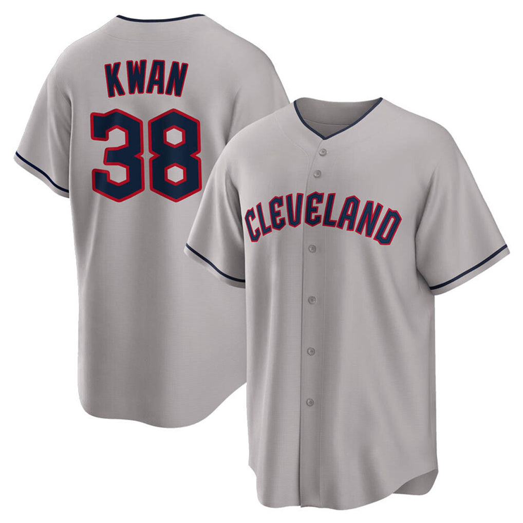 Trusc C.Guardians #38 Steven Kwan Player Gray Game Home Stitched Jerseys