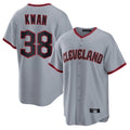Trusc C.Guardians #38 Steven Kwan Player Gray Home Game Stitched Jerseys