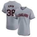 Trusc C.Guardians #38 Steven Kwan Player Gray Road Limited Elite Home Stitched Jerseys