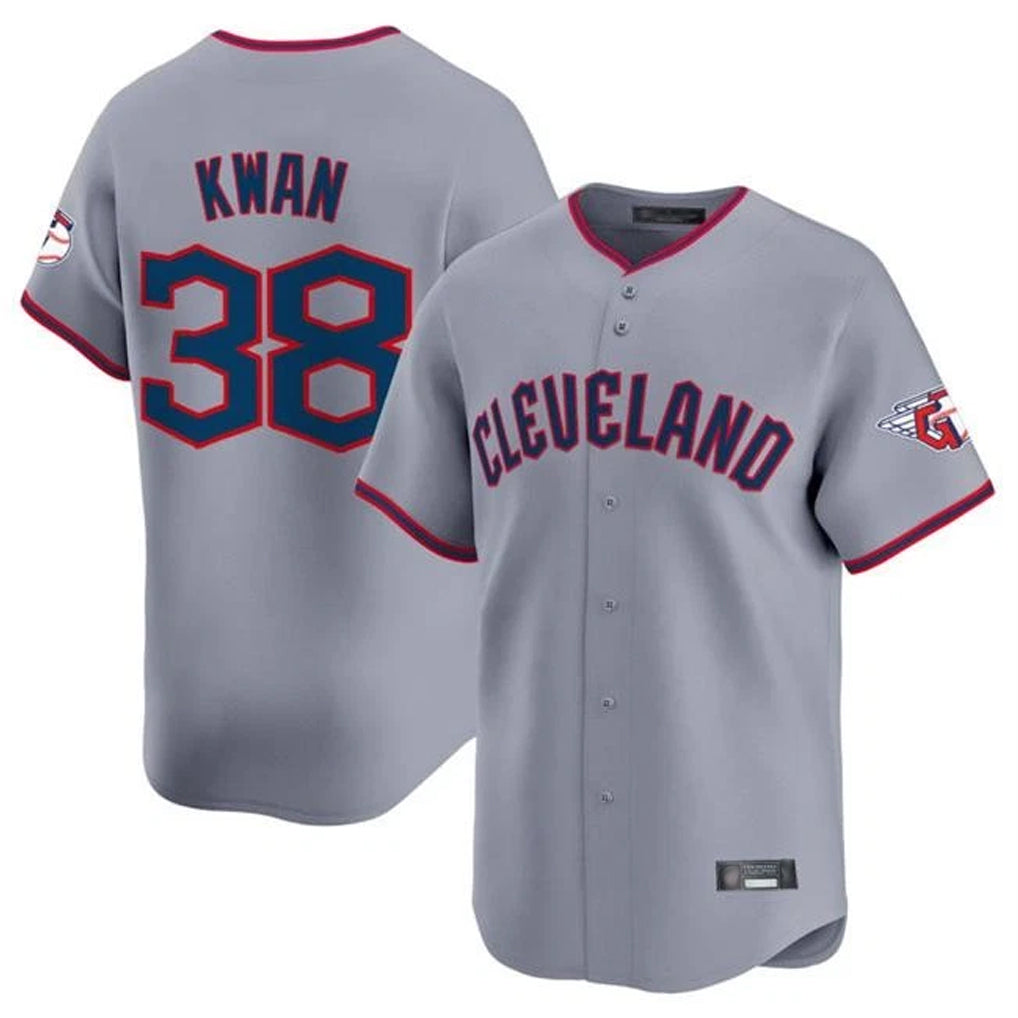 Trusc C.Guardians #38 Steven Kwan Player Gray Road Limited Home Game Stitched Jerseys