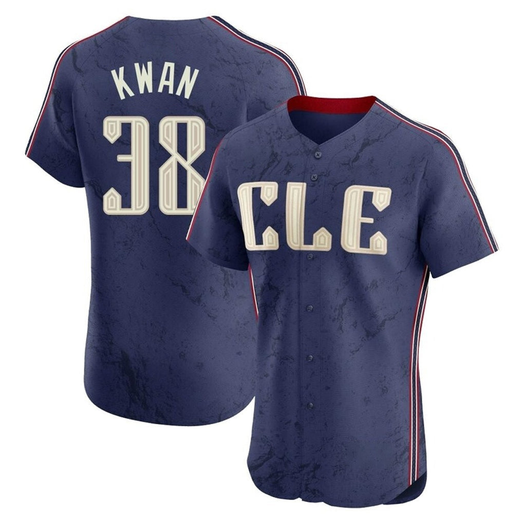 Trusc C.Guardians #38 Steven Kwan Player Navy City Connect Limited Elite Home Stitched Jerseys