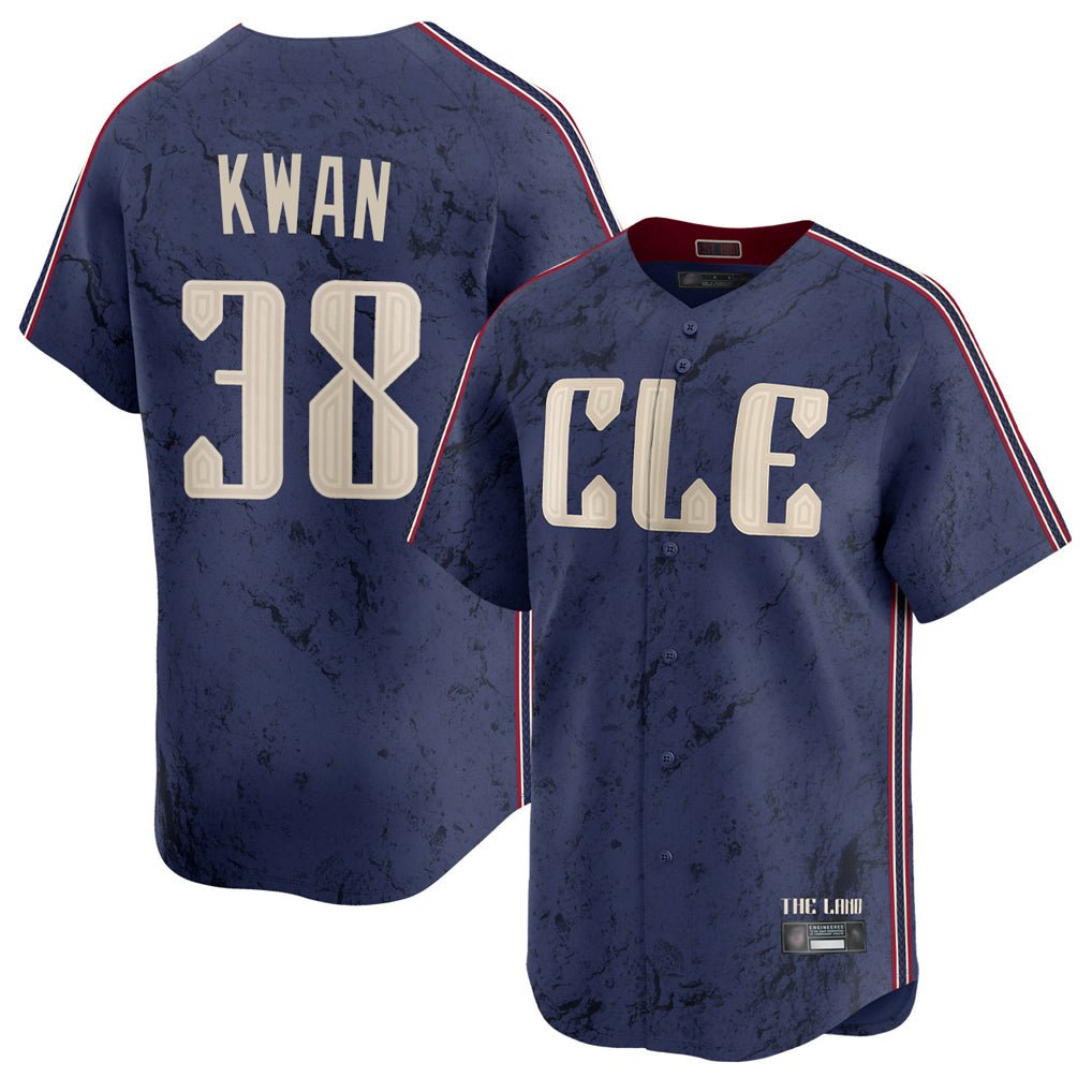 Trusc C.Guardians #38 Steven Kwan Player Navy City Connect Limited Home Stitched Jerseys
