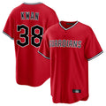 Trusc C.Guardians #38 Steven Kwan Player Red Home Game Stitched Jerseys