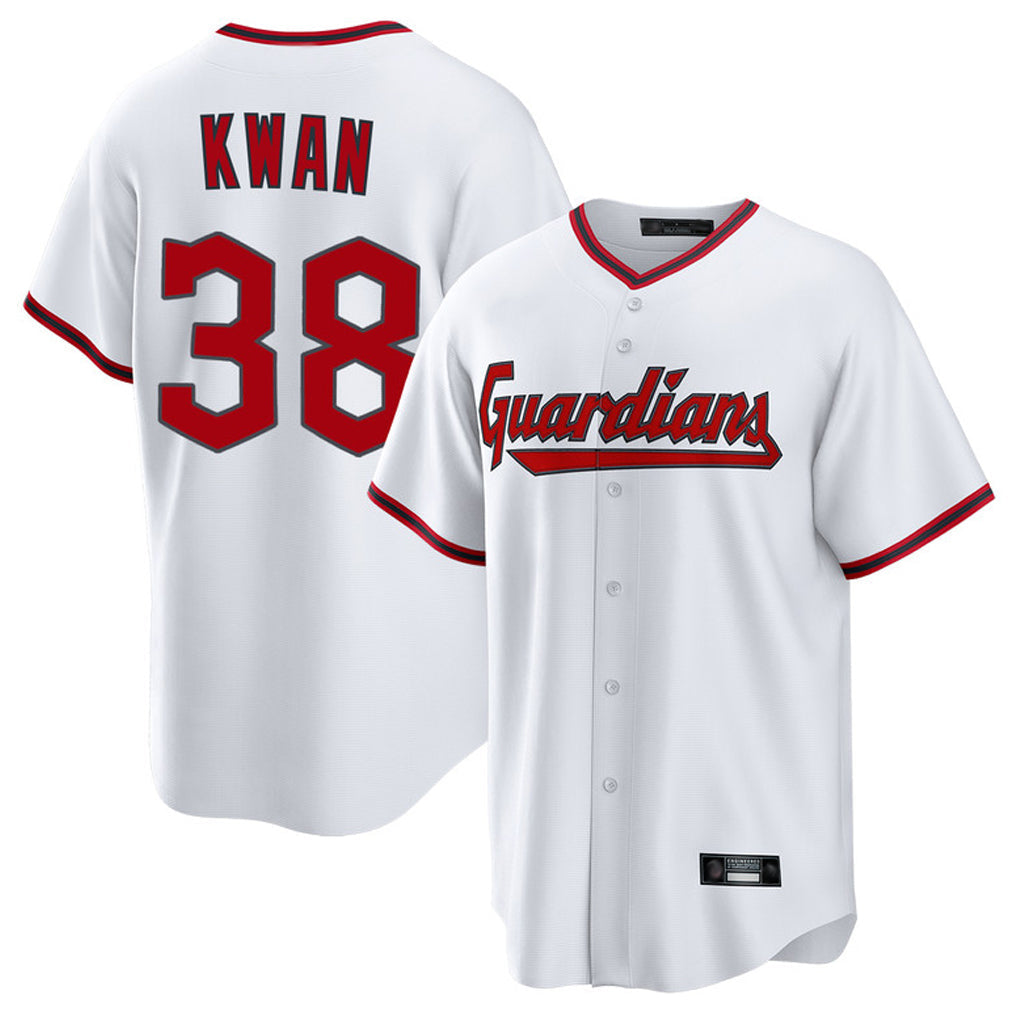 Trusc C.Guardians #38 Steven Kwan Player White Game Home Stitched Jerseys