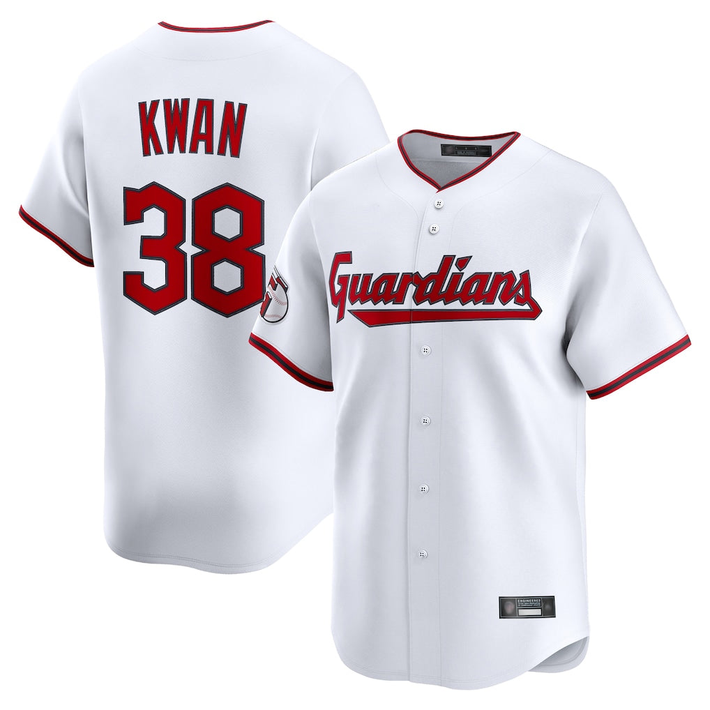 Trusc C.Guardians #38 Steven Kwan Player White Limited Home Game Stitched Jerseys