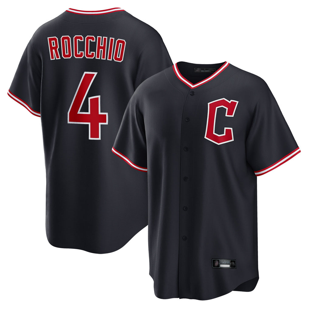 Trusc C.Guardians #4 Brayan Rocchio Player Navy Home Game Stitched Jerseys