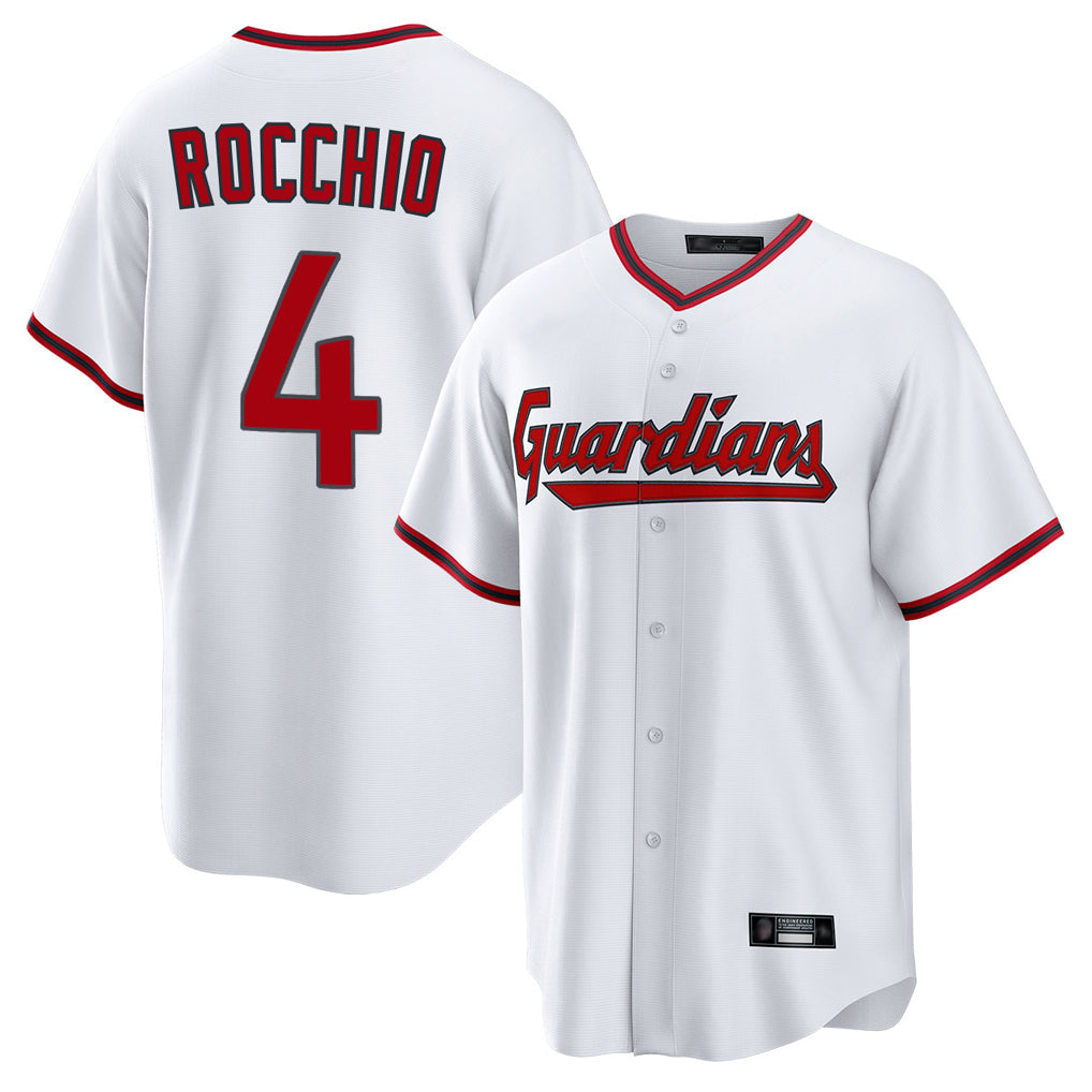 Trusc C.Guardians #4 Brayan Rocchio Player White Game Home Stitched Jerseys