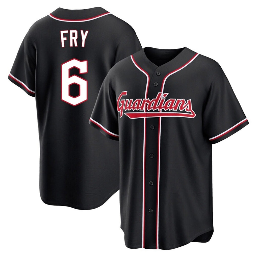 Trusc C.Guardians #6 David Fry Player Black Fashion Out Home Game Stitched Jerseys