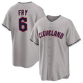 Trusc C.Guardians #6 David Fry Player Gray Game Home Stitched Jerseys
