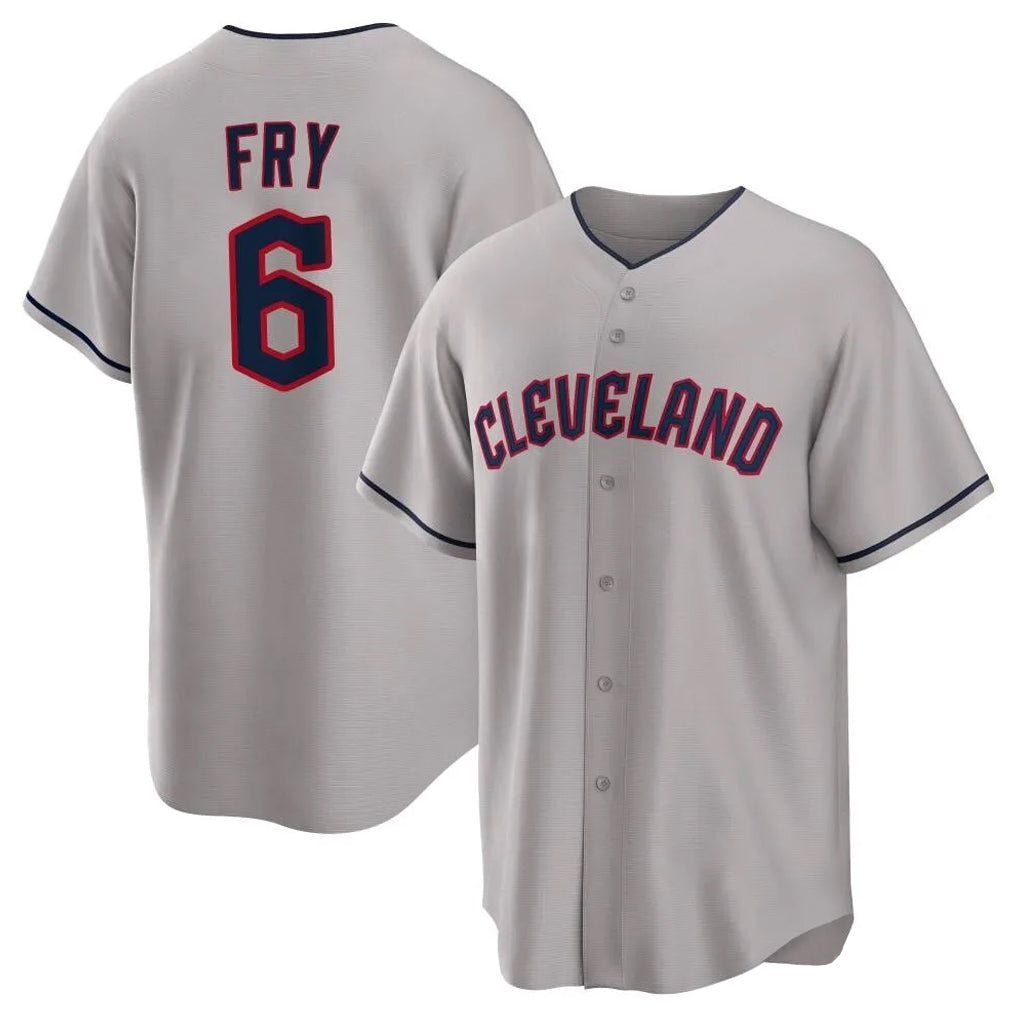 Trusc C.Guardians #6 David Fry Player Gray Game Home Stitched Jerseys