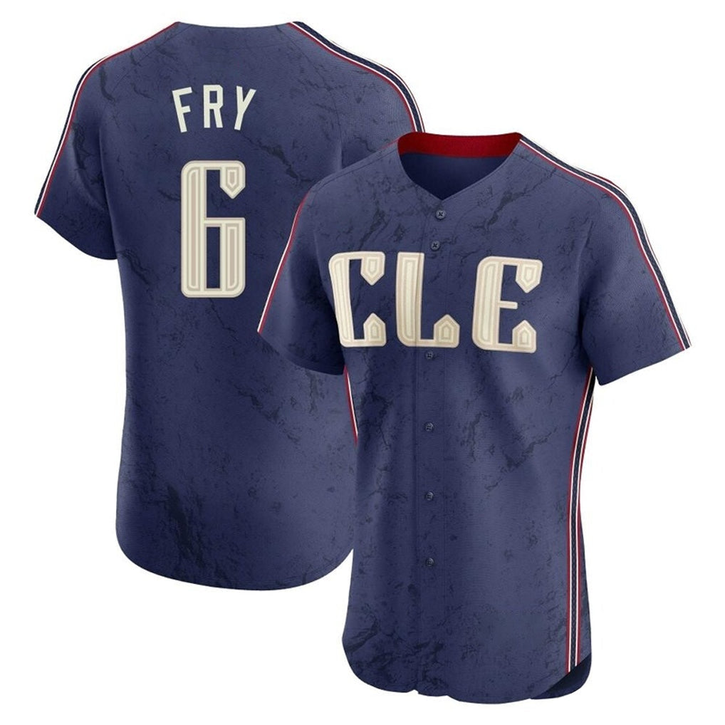 Trusc C.Guardians #6 David Fry Player Navy City Connect Limited Elite Home Stitched Jerseys