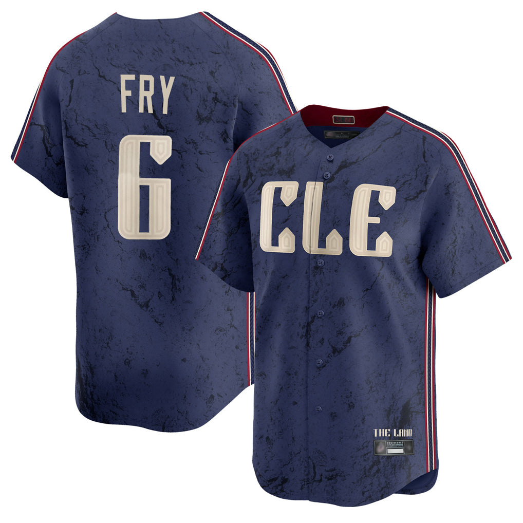 Trusc C.Guardians #6 David Fry Player Navy City Connect Limited Home Stitched Jerseys