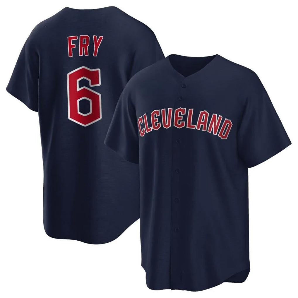 Trusc C.Guardians #6 David Fry Player Navy Game Home Stitched Jerseys
